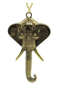 Brass Copper Ganesha Ganpati God Pendants Lockets Chain for Women & Girls Ganesha Pendant-thumb2