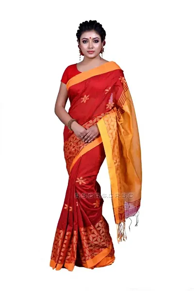 Trending Handloom Silk Cotton Saree With Blouse Piece