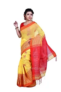 Handloom Silk Cotton Rasogolla Anchal Saree With Blouse Piece-thumb1