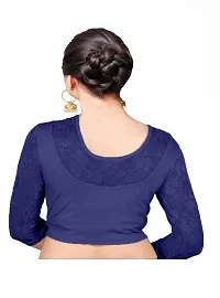 PU Fashion Women's Cotton Lycra Readymade Stretchable Saree Blouse Crop top (Size L,XL,XXL)-thumb1