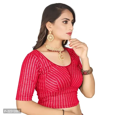 Stylish Lycra Foil Printed Readymade Saree Blouses for Women-thumb4