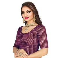 Stylish Lycra Foil Printed Readymade Saree Blouses for Women-thumb3