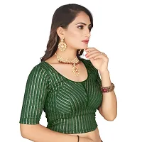 Stylish Lycra Foil Printed Readymade Saree Blouses for Women-thumb3