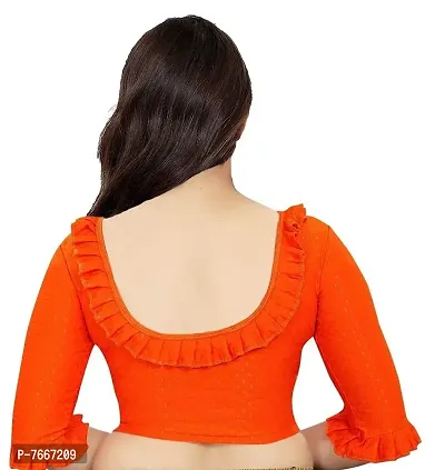 PU Fashion Women's Cotton Lycra Readymade Stretchable Blouse Size-thumb2