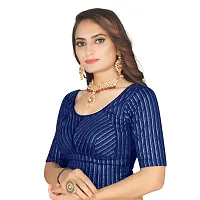 Stylish Lycra Foil Printed Readymade Saree Blouses for Women-thumb2