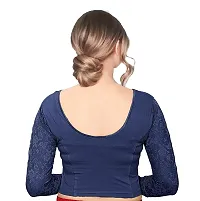 PU Fashion Women's Cotton Lycra Readymade Stretchable Blouse Latest-thumb1