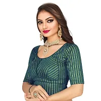 Stylish Lycra Foil Printed Readymade Saree Blouses for Women-thumb3