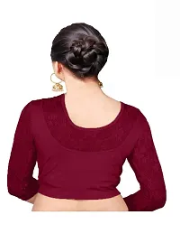 PU Fashion Women's Cotton Lycra Readymade Stretchable Saree Blouse Crop top (Size L,XL,XXL)-thumb1