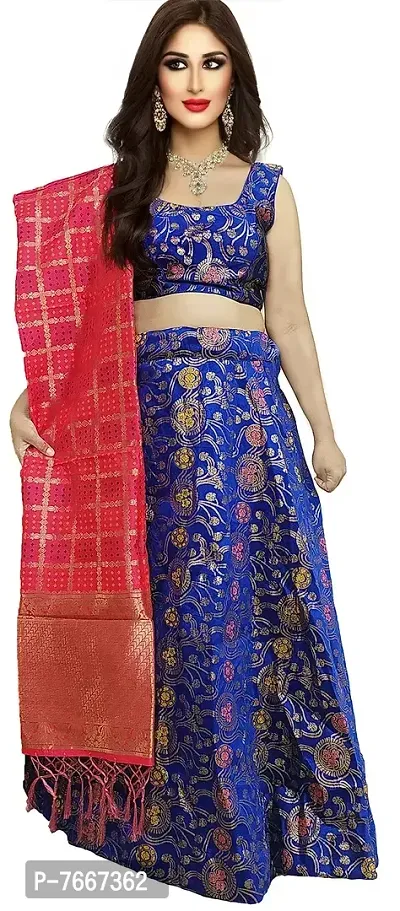 Red Lehenga Choli with beautiful stitched blouse pattern - Dress me Royal