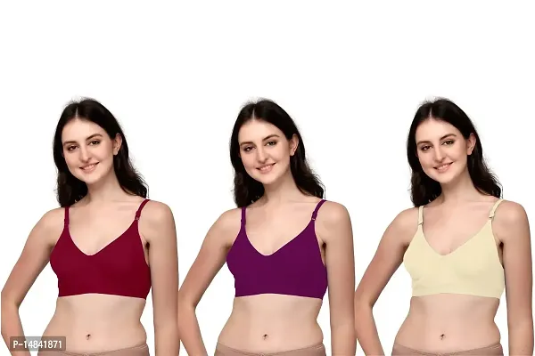 Pack of 3 Full Coverage Non-Padded Sports Bras