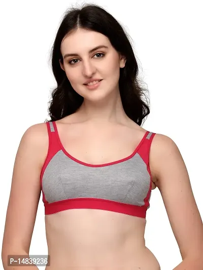 SH GLOBLE Sport Bra for Every Day Comfort and Every Day for Gym Running Cycling and Many Other Sport Activity (B, Black Maroon RED, 36)-thumb4