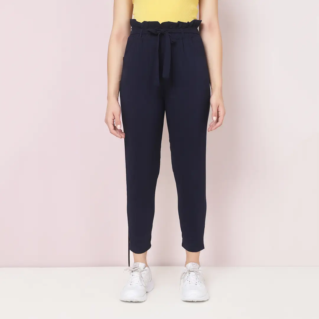 Buy Navy Trousers  Pants for Women by FITHUB Online  Ajiocom