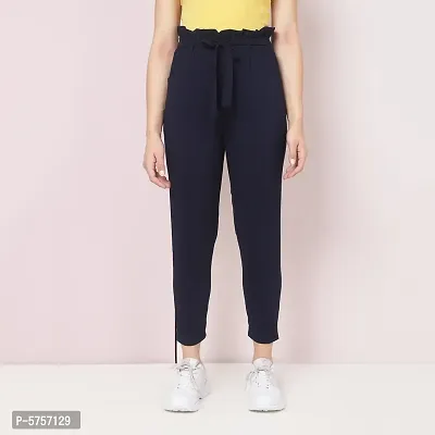 Buy Marie Claire Navy High Rise Skinny Fit Trousers for Women's Online @  Tata CLiQ