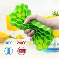 2 Pack Silicone Ice Cube Trays with Flexible 37-Ice Trays BPA Free(Pack of 2) Assorted Color-thumb1