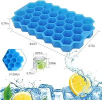 2 Pack Silicone Ice Cube Trays with Flexible 37-Ice Trays BPA Free(Pack of 2) Assorted Color-thumb2