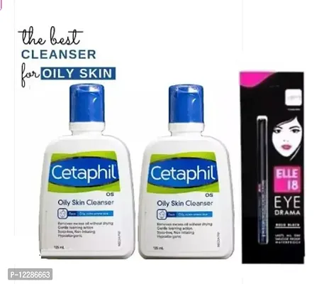 Women Cetaphil oily skin cleanser pack of 2 and elle 18 kajal
