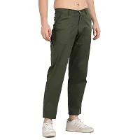 Stylish Green Cotton Baggy Style Cargo Pants For Men-thumb2