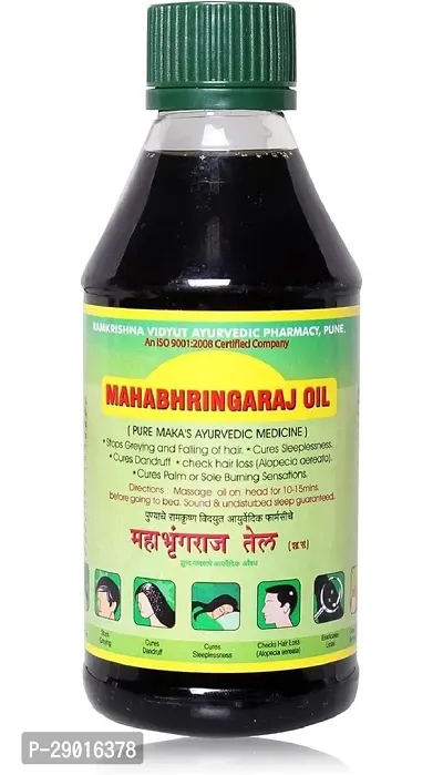 Ramakrishna Vidyut Ayurved Pharmacy Maka Mahabhringaraj Oil, Multicolour,Combo (300ml100ml)-thumb2