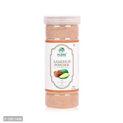 Plenz Nutrawell Aamchur/Dry Mango Powder Pure And Natural For Daily Cooking Needs - Sealed Packed Reusable Airtight Jar 400Gm.-thumb0