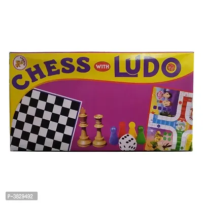 NHR Board Game Chess with Ludo for Kids-thumb0