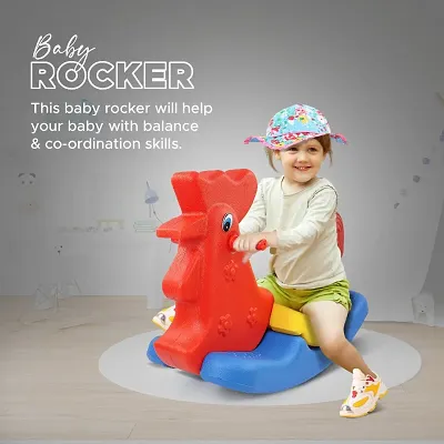 Hen Shaped Baby Rocker for 2 Years+, Kids Rocker , Toddler Baby Rocker, Rocker for Kids, Kids Ride on - Multicolor