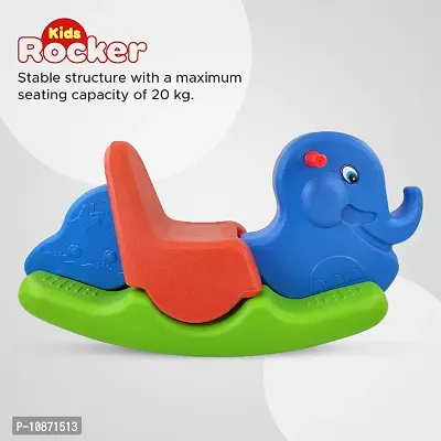 Elephant Shaped Baby Rocker for 2 Years+, Kids Rocker , Toddler Baby Rocker, Rocker for Kids, Kids Ride on - Multicolor-thumb4