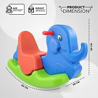 Elephant Shaped Baby Rocker for 2 Years+, Kids Rocker , Toddler Baby Rocker, Rocker for Kids, Kids Ride on - Multicolor-thumb2