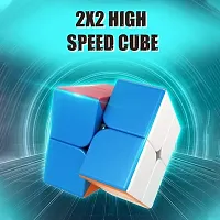 2x2 High Speed Puzzle Cube Toy for Kids, Magic Puzzle Cube Toy Game, Speed cube Magic Puzzle, Activity Toy, Rubik Cube, Puzzle Cube, Toy for Kids, Puzzle Game - Set of 2-thumb2