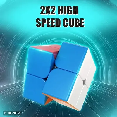 2x2 High Speed Puzzle Cube Toy for Kids, Magic Puzzle Cube Toy Game, Speed cube Magic Puzzle, Activity Toy, Rubik Cube, Puzzle Cube, Toy for Kids, Puzzle Game - Set of 2-thumb3