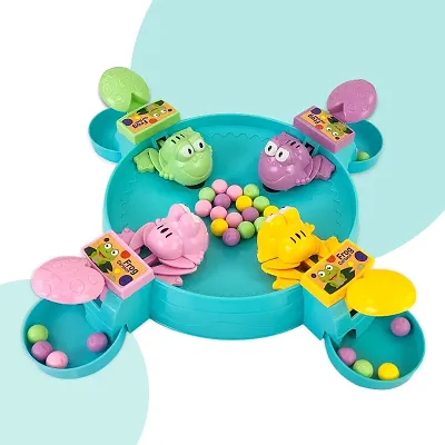 Frog Eat Beans Game-4 Players, Eat The Beans, Hungry Frog Game for Kids, Multiplayer Games, Game for 4 Players, Board Game