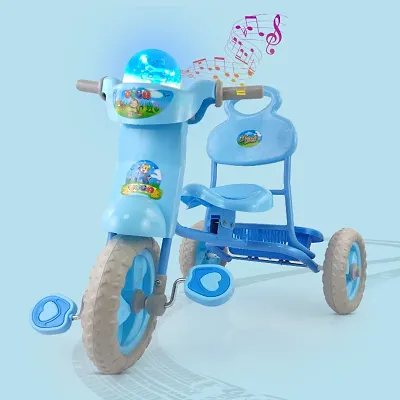 Dash Vega Tricycle with Music  Light  Storage Basket for Kids, Baby Cycle, Tricycle, Baby Tricycle, Tricycle for Kids - Blue