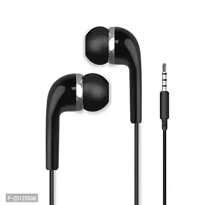 Stylish Black On-ear And Over-ear Wired 3.5 MM Single Pin Headphones With Microphone-thumb0