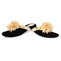 Elegant Beige Solid Synthetic Women's Slippers-thumb3