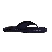 Stylish Blue Synthetic Leather Slippers For Men-thumb2
