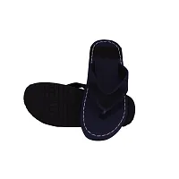 Stylish Blue Synthetic Leather Slippers For Men-thumb3