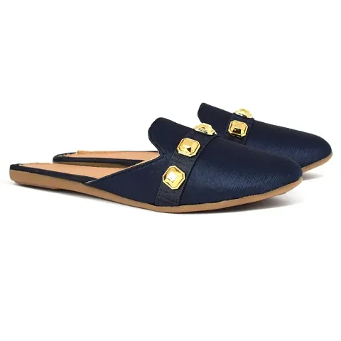 Non-Returnable Latest Trendy Synthetic Mules Slippers For Women