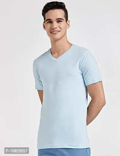 Men Stylish Cotton Blend Casual T-Shirt-thumb0