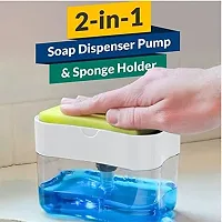 2-in-1 Kitchen Soap Dispenser - Convenient Dish Soap and Sponge Holder-thumb1