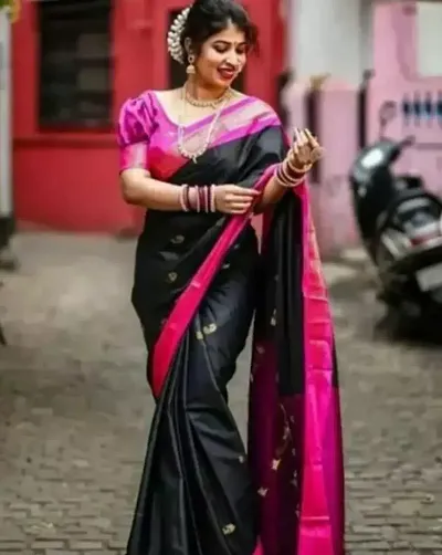 Alluring Silk Cotton Saree with Blouse piece 