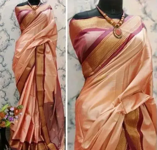 New In Cotton Silk Saree with Blouse piece 