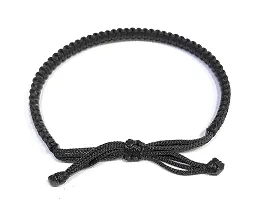 Satguru Macrame Black Cord Band Bracelet for Girls, Boys, Men and Women-thumb2