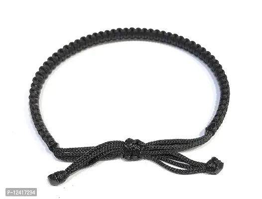 Satguru Macrame Black Cord Band Bracelet for Girls, Boys, Men and Women-thumb3