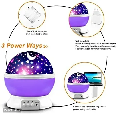 SATGURU Sales Star Master Rotating 360 Degree Moon Night Light Lamp Projector with Colors and USB Cable (Multi)-thumb5