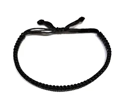 Satguru Macrame Black Cord Band Bracelet for Girls, Boys, Men and Women-thumb1