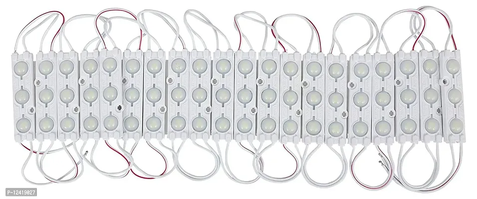 Satguru white Silicone 3 Strips 12V Waterproof 5630/5730 LED SMD Injection Module with Diffuser (Cool Day Light) - Pack of 20-thumb3