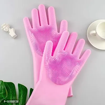 Silicone Hand Gloves for Cleaning Pack of 1-thumb0