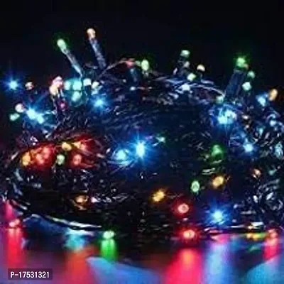 8 Mode Multicolor LED Lights for Home and Party, Christmas, Diwali, Anniversary, Birthday Celebration Decoration Outdoor and Indoor Fairy String Lights RGB Rice Lights (8 Meter )-thumb0