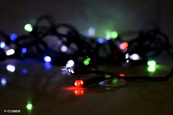 Diwali Decorative 12 Meter LED String Lights Serial Bulbs for Home Decoration Festival Christmas Multi-Purpose Multicolour
