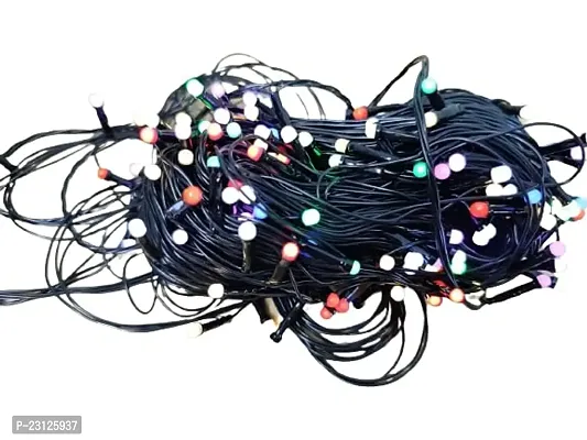 Led String Serial Light 12 Mtr with 8 Modes Changing Controller. Waterproof  Flexible Copper Led Serial String Lights,Home Decoration (Multicolor) Pack of 1-thumb0