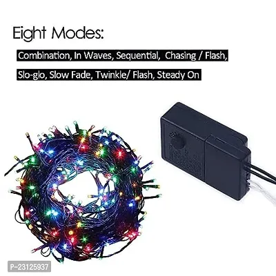 Led String Serial Light 12 Mtr with 8 Modes Changing Controller. Waterproof  Flexible Copper Led Serial String Lights,Home Decoration (Multicolor) Pack of 1-thumb3